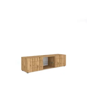 Itamoby WEPOTV2AVAGIO-QN Meuble TV 2 portes compartiment ouvert 150x40x40cm