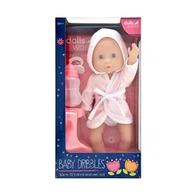 Dolls World Baby Dribbles Drinking & Wetting Doll With Accessories 30cm