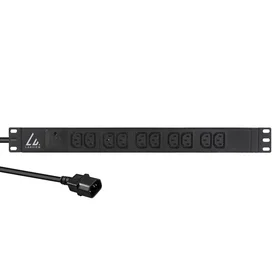 Lanview 19" Rack Mount Strömskinna 1U LVR-2MC14-SPD-C13X10