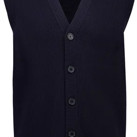 Lindbergh Rib Vneck Button Sweater Vest (Herre)