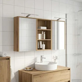 vidaXL Hög skåp 126x16x62.5cm Brun (3403839)