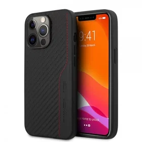 AMG Carbon Effect Stamped Logo Case for iPhone 14 Pro