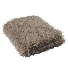 Fondaco Curly Plaid Faux Fur Throw 120x150cm