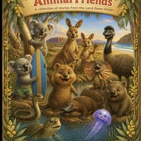 Australian Animal Friends Stories From The Land Down Under Färgläggningsbok för Åldrarna 3-10