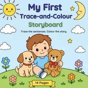 Independently My First Trace And Colour Storyboard Färgbok