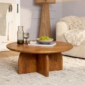 CALDERA Table basse Vintage Bois 80 cm