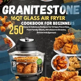 Granitestone 16QT Stor Glas Luftfritös