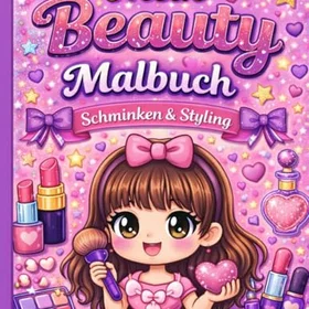 Mein Beauty Malbuch Schminken & Styling för Flicka Färgläggningsbok