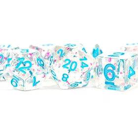 Metallic Dice Games Clear Poly Dice Set