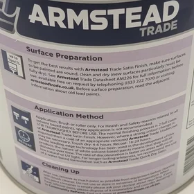 Armstead Trade Satin Paint Brilliant White 2.5L