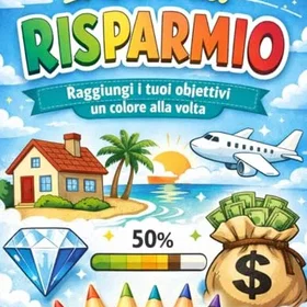 Il libro del risparmio 50+ Challenge di risparmio da colorare
