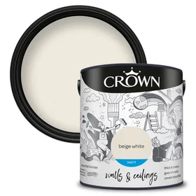 Crown Matt Emulsion Paint Chalky White 2.5L