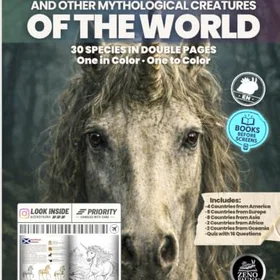Unicorns Pegasus Och Andra Mytologiska Varelser I Världen Färgläggningsbok