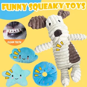 Beeztees Squeaky Plush Ball Toy 10-Pack