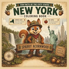 Explore New York! Färgläggningsbok för barn i åldern 4–8