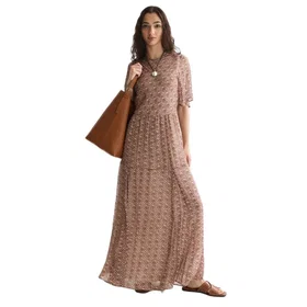 Scotch & Soda Ufu01576t Short Sleeve Long Dress