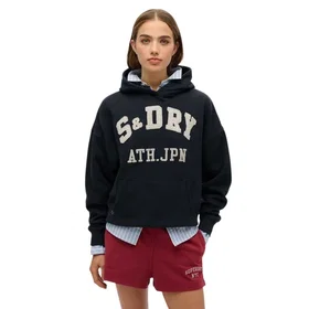 Superdry Ath Ess Appliq Relaxed Hoodie (Kvinnors)
