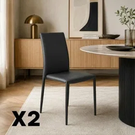 PIER LORA Chaise de salle à manger moderne 2-Pack