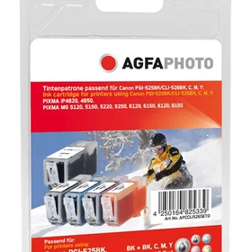 AgfaPhoto APCCLI526SETD (Sort/Cyan/Magenta/Gul) Multipack