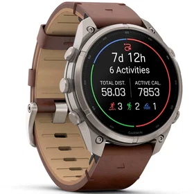 Garmin fenix 9 Pro inReach 51mm nahkarannekkeella
