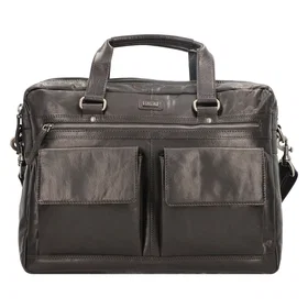 Spikes & Sparrow 294S15100 Porte-documents (Cuir, 41 cm, Noir)