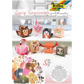 Folia Roliga Gör-Det-Själv Djurkartonger Set II 21902 (8pcs)
