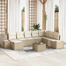 vidaXL Garden Sofa Set with Cushion 9 Pieces 3347191
