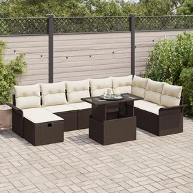 vidaXL Garden Sofa Set with Cushion 9 Pieces 3361027