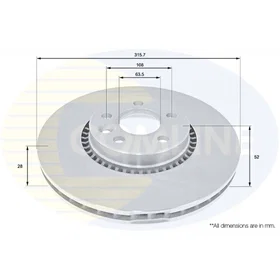 COMLINE Bremsskive ADC1251V
