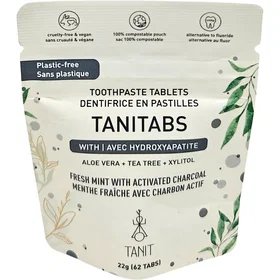 Tanit Charcoal Tandpastatabletter med Hydroxyapatit & Xylitol 62st