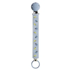 Bibs Studio Stoff Pacifier Clip (Dusty Blue)