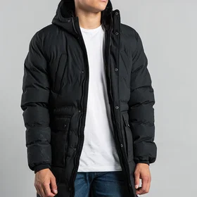 Nines Longline Funnel Neck Hooded Padded Jacket (Men's)