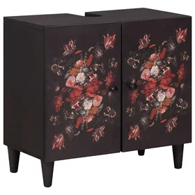 vidaXL Badrumsmöbelset 3 Stycken Brunt Massivt Mangoträ 62x33x58cm 3310142