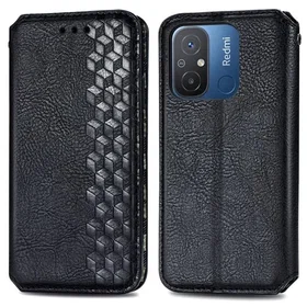 Läder Rhombus Imprint Etui för Xiaomi Redmi 12C/11a