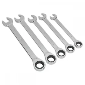 Sealey S0985 Combination Ratchet Spanner Set 5pcs Multi
