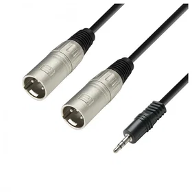 Adam Hall 3.5mm TRS Mini Jack to Twin XLR Splitter Cable 6m