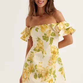 Forever New Kenzie Off Shoulder Ruffle Mini Kjole