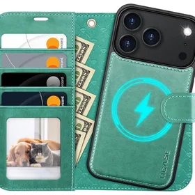 OCASE Étui en Cuir PU Premium Magnétique Détachable 2-en-1 pour iPhone 17 Pro Ma
