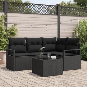 vidaXL Sofagruppe med pute med oppbevaring 5 Deler 3355042