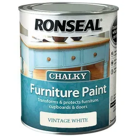 Ronseal Chalky Furniture Paint Vintage White 0.75L