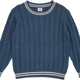 By Green Cotton Strikket Kabelvest (Jr)