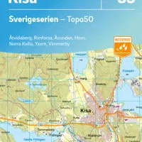 Kartförlaget 33 Kisa Sverigeserien Topo50