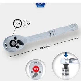 BRILLIANT TOOLS BT020995 Käännettävä ratas 1/4" kpl
