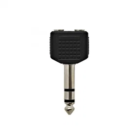 Electrovision F386A 6.35mm Stereo Male to 2 x 3.5mm Stereo Female Adaptor