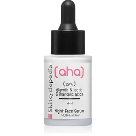 Skincyclopedia AHA PHA Night Face Serum with 20% Lactic, Glycolic and Mandelic A
