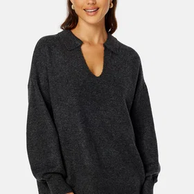 Pieces Noola LS Oversized Polo Knit (Dame)