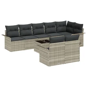vidaXL Garden Sofa Set with Cushion 9 Pieces 3345422
