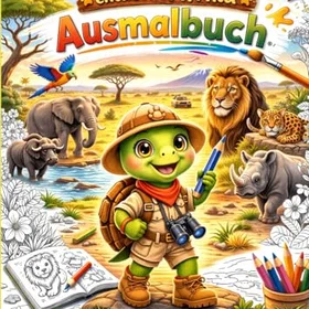 Lumi Entdeckt Afrika Färgläggningsbok