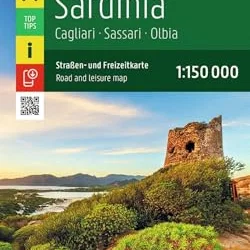 Freytag -Berndt Sardinia Vei- og Fritidskart 1:150.000