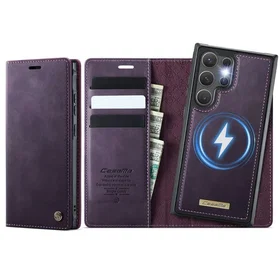 CaseMe Wallet Case with Magnetic Detachable RFID Protection for Samsung Galaxy S